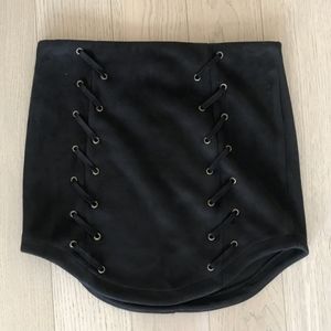 NWOT LF Suede Mini Skirt